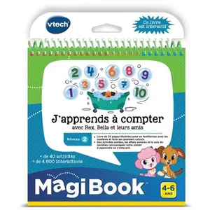 Vtech Livre Magibook - J'apprends A Compter Avec Rex, Bella Et Leurs Amis pas cher