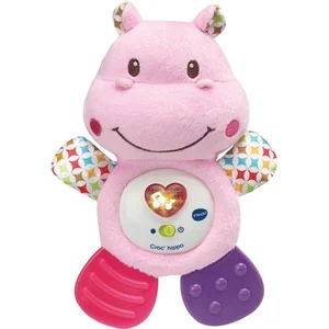 Comparateur de prix : VTECH BABY - Hochet Croc'Hippo - Peluche Texturée Rose