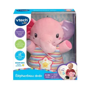 Comparateur de prix : VTech Peluche lumineuse Éléphanteau Dodo Vtehc Baby Rose