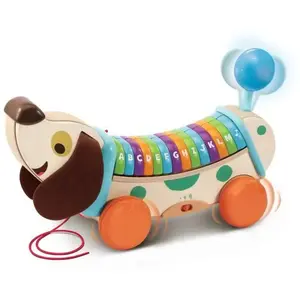VTECH BABY - Play Green - Mon Chien ABC Interactif (Jouet Bois FSC®) pas cher