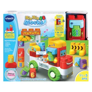 Jeu de construction Vtech Bla Bla Blocks Mon camion 1,2,3 interactif pas cher
