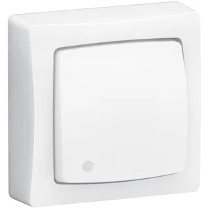 Legrand Poussoir NO-NF lumineux complet Appareillage saillie - blanc pas cher