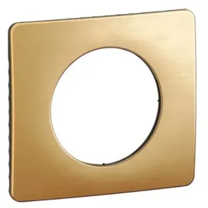 LEGRAND Plaque Céliane 1 poste - Laiton Satiné emballage gd (CP1221) pas cher