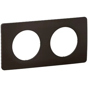 Plaque Céliane 2 postes   finition Noir Mat - Legrand pas cher