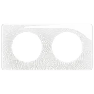 Plaque de finition 2 postes Legrand Céliane CP0622 coloris blanc relie... pas cher