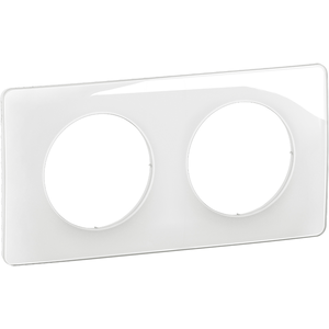 Comparateur de prix : Plaque de finition blanc émaillé - 2 postes - Céliane - Legrand