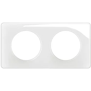 Comparateur de prix : Plaque de finition 2 postes Legrand Céliane CP0022 coloris blanc émail...