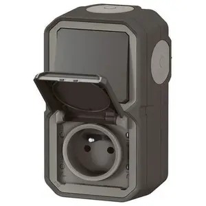 Comparateur de prix : LEGRAND Plexo prise 2p+t std franco-belge + va-et-vient vertical anthracite