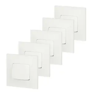 Comparateur de prix : Legrand Lot de 5 interrupteurs va-et-vient Neptune, blanc, LEGRAND