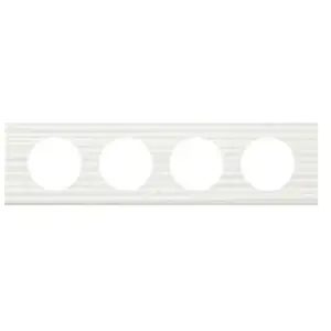 Legrand - Plaque Céliane Matières 4 postes - finition Corian® Cannelé pas cher