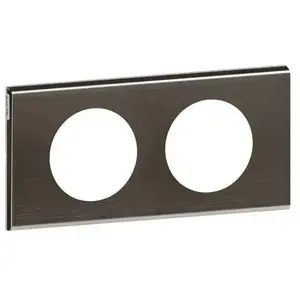 Céliane plaque matières double black nickel - 069032 - LegrandVendu parmanutan