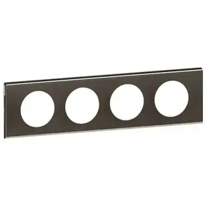 Comparateur de prix : Legrand Plaque de finition quadruple Legrand C?liane mati?re black nickel