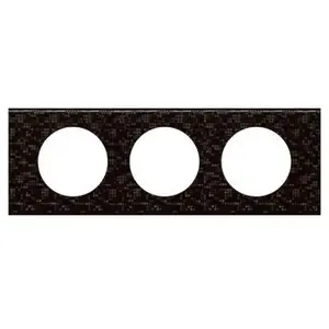 Legrand LEGRAND Celiane Plaque de finition 3 postes cuir pixels