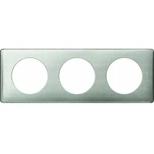 LEGRAND Celiane Plaque de finition 3 postes aluminium snake pas cher