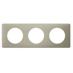 LEGRAND Celiane Plaque de finition 3 postes argile pas cher