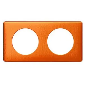 Legrand - Plaque Céliane - Métal Orange Snake - 2 postes pas cher