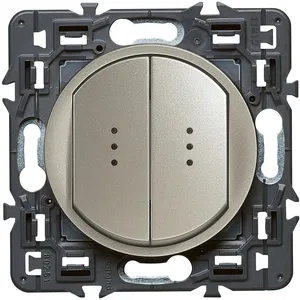 LEGRAND - Celiane double interrupteur lumineux titane