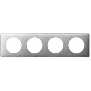 LEGRAND Celiane Plaque de finition 4 postes aluminium pas cher