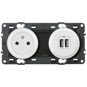 Comparateur de prix : LEGRAND - Celiane 2 pôles + terre & USB 1500mA blanc