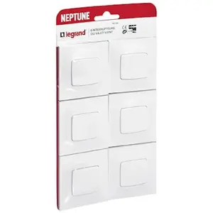 Comparateur de prix : Lot de 6 interrupteurs ou va-et-vient LEGRAND Neptune - Blanc