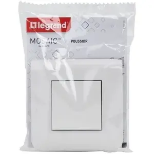 Comparateur de prix : LEGRAND - Mosaic poussoir 6A blanc complet