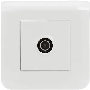 Legrand - Prise TV Mosaic simple mâle blanc avec plaque et fixation à vis pas cher