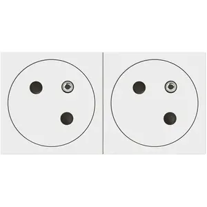 Comparateur de prix : Bloc de prise de courant double 16A 2P+T Legrand Mosaic surface 077142L
