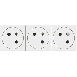 Comparateur de prix : Legrand 077143L Prise de courant triple 2P+T Mosaic link 6mod. Blanc