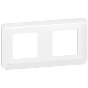 Comparateur de prix : Plaque double horizontale blanche Legrand Mosaic composable 078804L