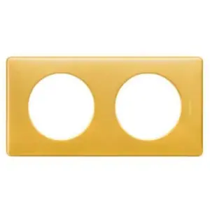 Legrand - 98839 - Plaque Celiane - Metal Laiton - 2 postes pas cher