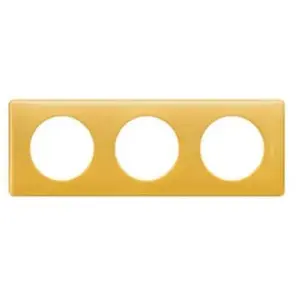 Legrand Plaque de finition Legrand C?liane laiton 3 postes pas cher