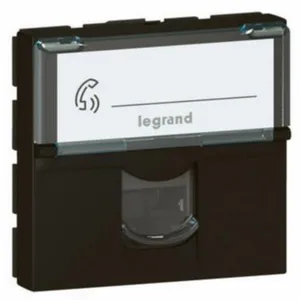Mécanisme prise RJ45 6STP Legrand Mosaïc noir pas cher