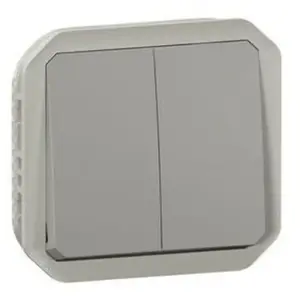 Comparateur de prix : Interrupteur va-et-vient double Legrand Plexo  gris composable 069525L