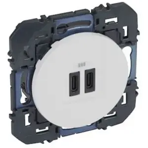 Legrand - Double prise USB 3A Type C à composer Dooxie - Blanc pas cher
