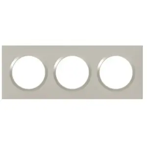 Comparateur de prix : Legrand - Plaque de finition carrée 3 Postes - Dooxie Plume - 600823