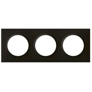 Comparateur de prix : Legrand - Plaque carrée dooxie 3 postes finition noir velours (600863)