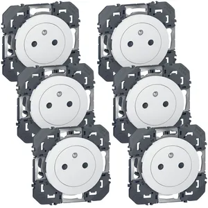 Comparateur de prix : LEGRAND - Lot de 6 prises de courant 2P+T 16A à composer Dooxie - Blanc