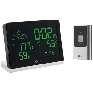Station météo Monalisa - OTIO - Capteur sans fil - Noir - Intérieur - Pile