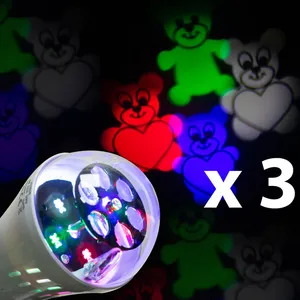 Lot 3 Ampoules LED E27 projecteur motifs BEARS Eclairage enfantsVendu parmanomano