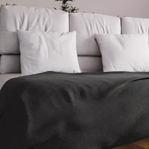 Comparateur de prix : Jeté de lit ou canapé 180x220 cm adele anthracite, par Soleil d'ocre