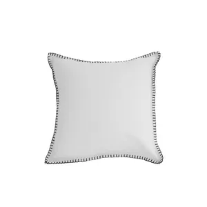 Homemaison - Coussin en coton lavé 40x40 cm spirit blanc, par Soleil d'Ocre