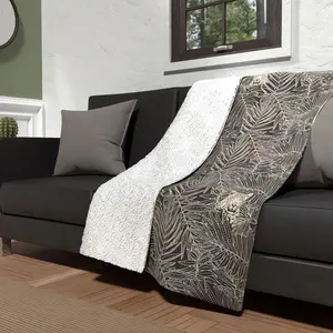 Comparateur de prix : Soleil d'ocre Plaid Polaire Microfibre doublé Sherpa 120X160 cm Safari