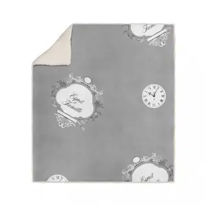 Soleil d'ocre Esprit de Famille Plaid, Polyester, Gris, 110x170 cm