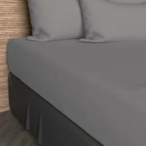 Soleil d'Ocre 611825 Drap Housse Coton 57 Fils Gris 190 x 90 cm pas cher