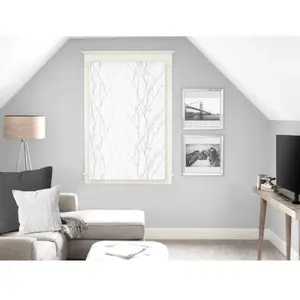 Comparateur de prix : Soleil d'ocre, Liane Brise-bise Dévoré, Polyester, Blanc, 60x90 cm