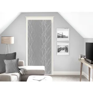 Voilage porte fenêtre 90x200 cm LIANE gris, par Soleil d'ocre pas cher