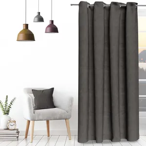 Comparateur de prix : Soleil d'ocre, Velvet Rideau à Oeillets Velours, Anthracite, 140x250 cm