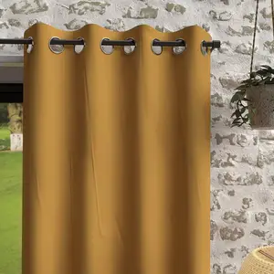 Comparateur de prix : Soleil d'ocre, Bohème Rideaux Oeillets, Microfibre lavé, Moutarde, 140x180 cm