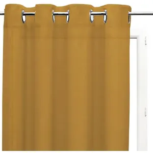 Comparateur de prix : Voile à oeillets en coton 135x250 cm cm panama jaune, par Soleil d'Ocre