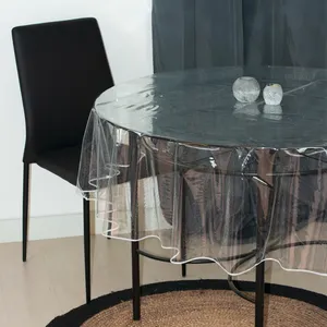Comparateur de prix : SOLEIL D'OCRE Nappe de table ronde Cristal 140 cm transparent